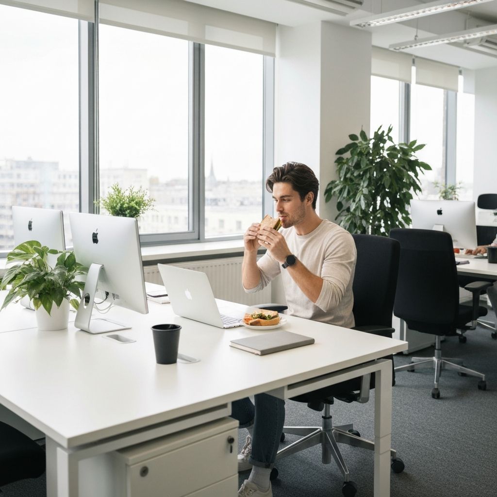 Lunchpauze op kantoor
