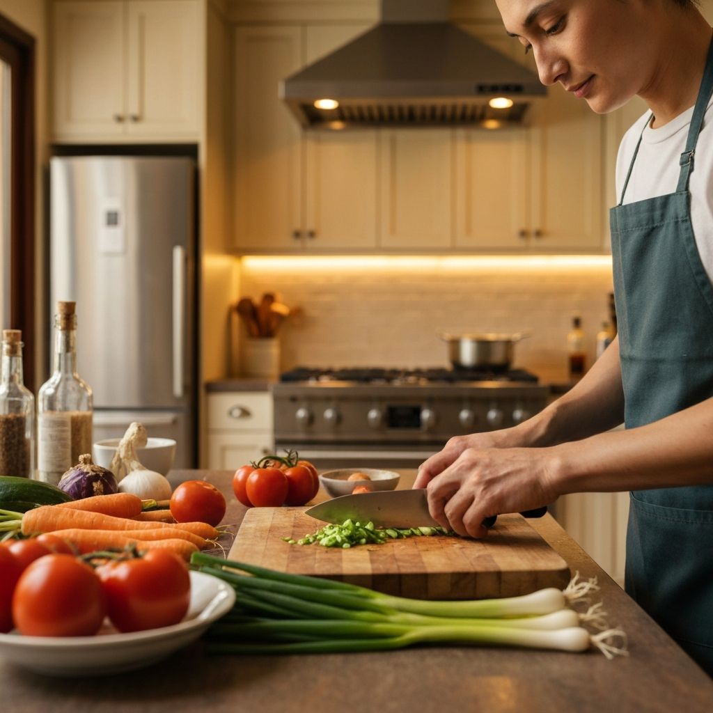 Maaltijdvoorbereiding in de keuken